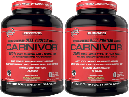 MuscleMeds Carnivor Beef Protein Vanilla Caramel - 2 x 56 Servings TWINPACK