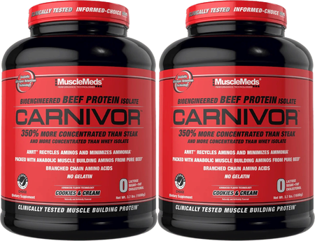 MuscleMeds Carnivor Beef Protein Cookies & Cream - 2 x 56 Servings TWINPACK
