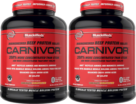 MuscleMeds Carnivor Beef Protein Chocolate Peanut Butter - 2 x 56 Servings TWINPACK