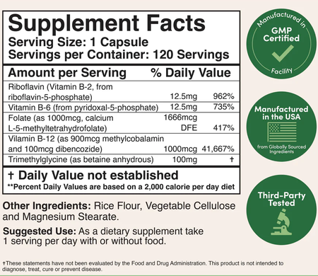 Double Wood Supplements Methylated Multi-Vitamin  - 120 Capsules