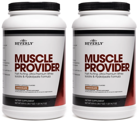 Beverly International Muscle Provider Chocolate - 2 x 1lb 14.7oz Bottles  TWINPACK