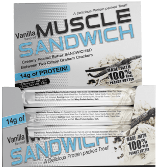 Muscle Sandwich Bars Vanilla - 12 Bars