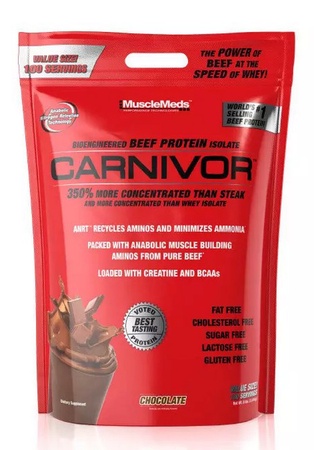 MuscleMeds Carnivor Beef Protein  Chocolate - 100 Servings (Bag)