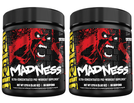Mutant Madness Pre Workout Lemonade - 60 Servings (2 x 30 Serv Btls)  TWINPACK