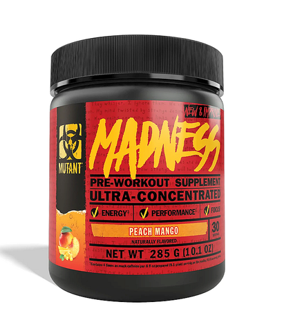 Mutant Madness Pre Workout Peach Mango - 30 Servings