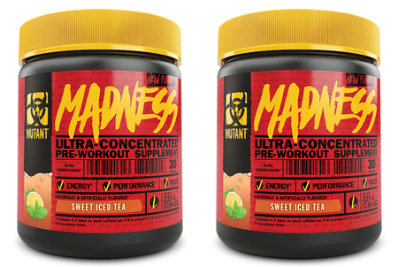 Mutant Madness Pre Workout Sweet Iced Tea TWINPACK - 2 x 30 Serv Btls