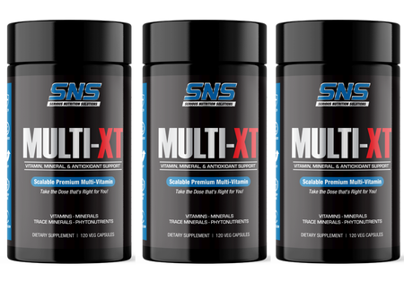 SNS Serious Nutrition Solutions MULTI-XT Multi-Vitamin & Mineral - 360 Capsules (3 x 120 Capsule Bottles)  3 PACK