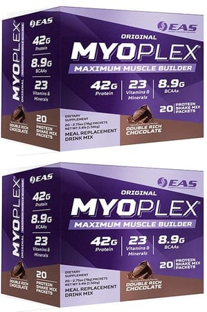 EAS Myoplex Shake Mix Chocolate - 40 Packs (2 x 20 Pack Boxes) (FREE SHIPPING)  TWINPACK