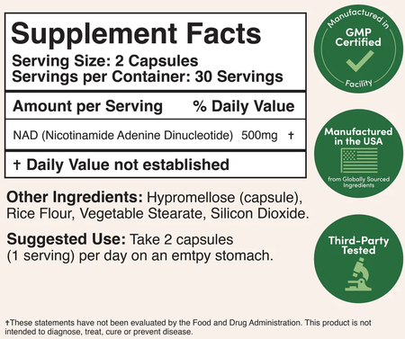 Double Wood NAD+ - 2 x 60 Capsule Bottles TWINPACK