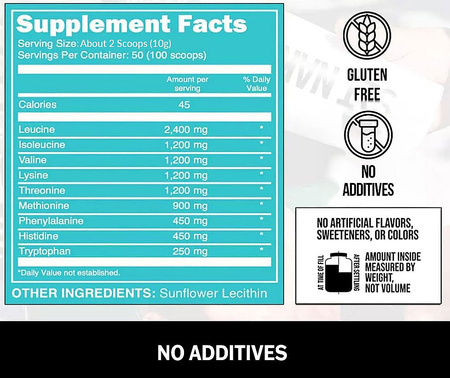 NAKED EAAs Amino Acids  Unflavored - 50 Servings