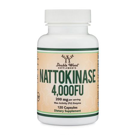 Double Wood Supplements Nattokinase 4,000FU (2000 FU/capsule)  - 120 Capsules