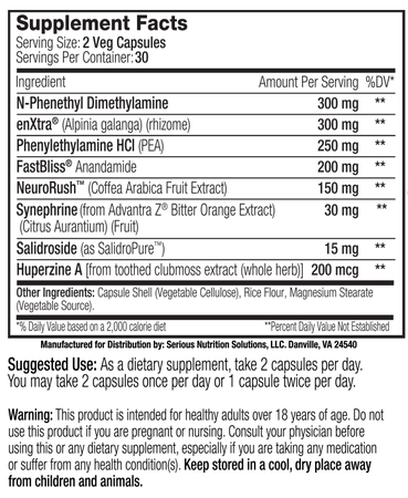 SNS Serious Nutrition Solutions Neurogize XT  - 60 Capsules