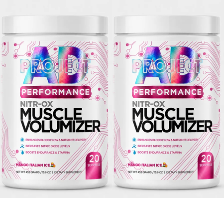 Project AD Nitr-OX - Pump Formula Mango Italian Ice  - 2 x 20 Servings *New Formula TWINPACK