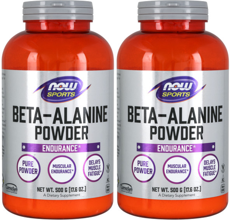 Now Foods Beta Alanine Powder - 1000 Grams (2 x 500 Gram Btls)  TWINPACK