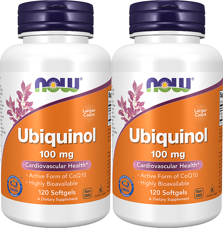 Now Foods Ubiquinol 100 Mg - 240 Softgel (2 x 120 Softgels)  TWINPACK