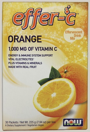 Now Foods Effer-c Orange - 30 Packs