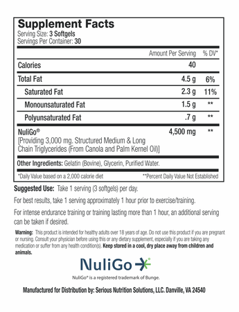 SNS Serious Nutrition Solutions NuliGo XT - 2 x 90 Softgels TWINPACK