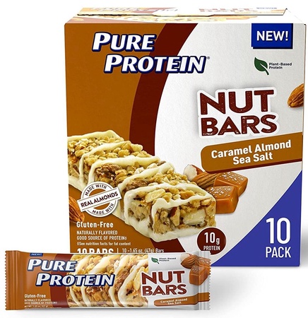 Pure Protein Nut Bars  Caramel Almond Sea Salt - 10 Bars