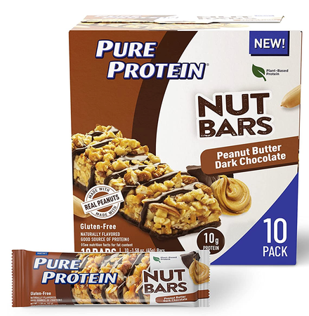 Pure Protein Nut Bars  Peanut Butter Dark Chocolate - 10 Bars