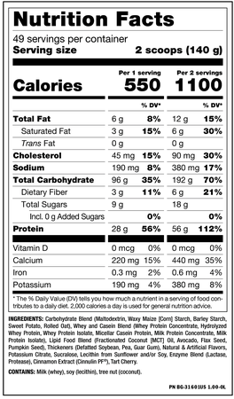 Mutant Mass Vanilla Ice Cream - 15 Lb
