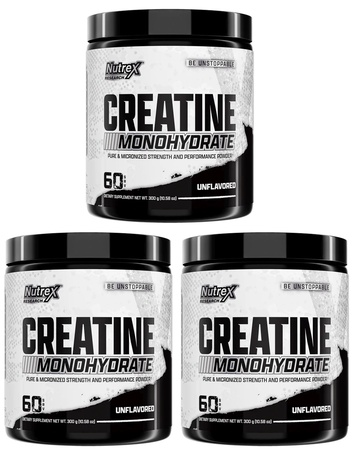 Nutrex Creatine Monohydrate - 900 Grams (3 x 300 Gram Bottles) 3 PACK