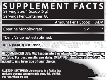 Nutrex Creatine Monohydrate  - 400 Grams (80 Servings)