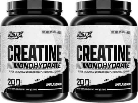 Nutrex Creatine Monohydrate  - 2000 Grams (2 x 1000 Gram Bottles)  TWINPACK
