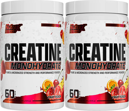 Nutrex Creatine  Fruit Punch - 2 x 60 Servings TWINPACK