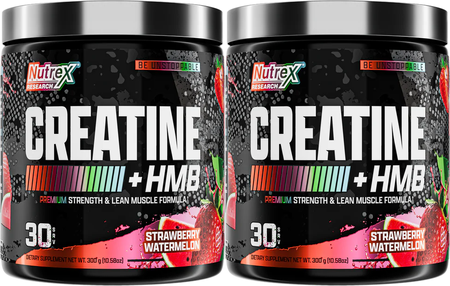 Nutrex Creatine + HMB Strawberry Watermelon - 60 Servings (2 x 30 Serving Btls)  TWINPACK