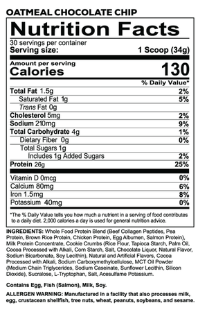 Redcon1 MRE Lite Oatmeal Chocolate Chip - 30 Servings