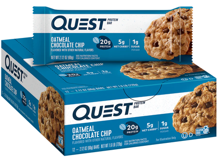 Quest Bar Oatmeal Chocolate Chip - 12 Bars