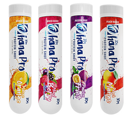 Ohana Pro Liquid Protein Shot 30g  Variety Pack (3 each flavor) - 12 Tubes
