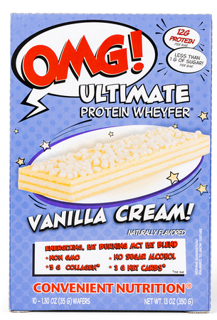 Convenient Nutrition OMG Ultimate Protein Wheyfer Bars  Vanilla Cream - 10 Bars