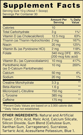 Optimum Nutrition Gold Standard Pre-Workout Blueberry Lemonade - 60 Servings (2 x 30 Serving Btls)  TWINPACK