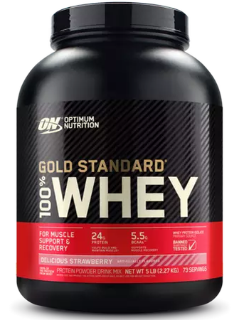 Optimum Nutrition 100% Whey Gold Standard Strawberry - 5 Lb