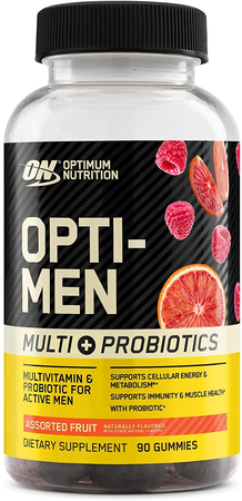 -Optimum Nutrition Opti-Men Multi + Probiotics Gummies  Assorted Fruit - 90 Gummies