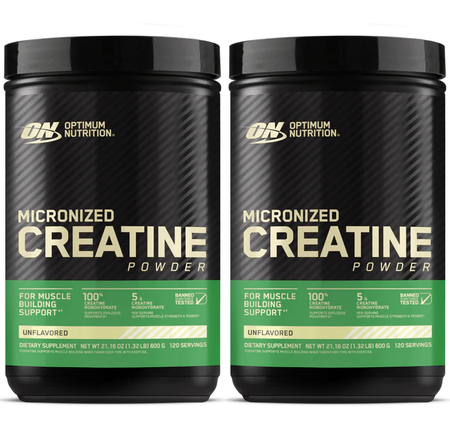 Optimum Nutrition Creatine Micronized - 1200 Grams (2 x 600 Gram Bottles) TWINPACK
