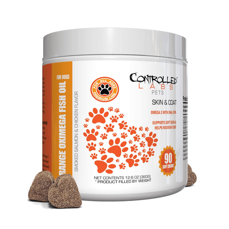 Controlled Labs Pets Orange Oximega Fish Oil for Dogs - 90 Soft Chews