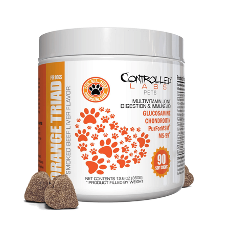 Controlled Labs Pets  Orange TRIad for Dogs - 90 Soft Chews