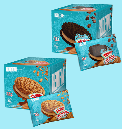 Redefine Foods Oatmeal Protein Pie Skippy PB + Chocolate Peanut Butter - 16 Pack (2 x 8 Pack Boxes)  TWINPACK