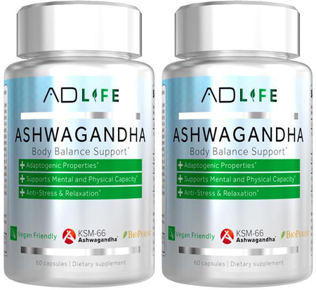Project AD Ashwagandha - 2 x 60 Capsule Bottles TWINPACK