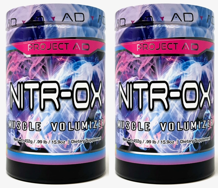 Project AD Nitr-OX - Pump Formula Strawberry Bubblegum - 2 x 20 Servings *New Formula TWINPACK