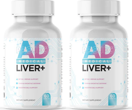 Project AD Liver+ - 2 x 60 Capsule Bottles  New Formula TWINPACK