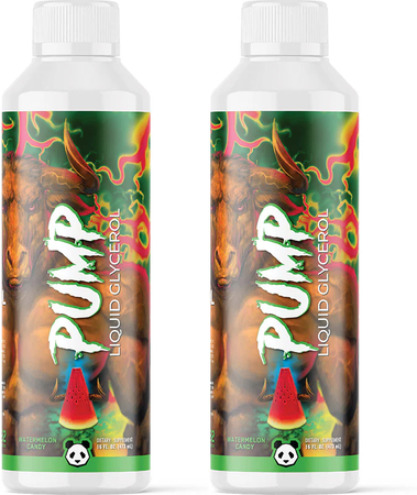 Panda Supps PUMP JUICE Liquid Glycerol Watermelon Candy Stim Free - 2 x 16 Oz Bottles  TWINPACK
