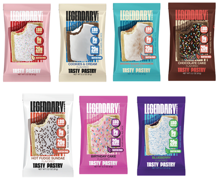 Legendary Foods Tasty Pastry Toaster Pastries Variety Pack - 7 Pastries (1 of Each Flavor)