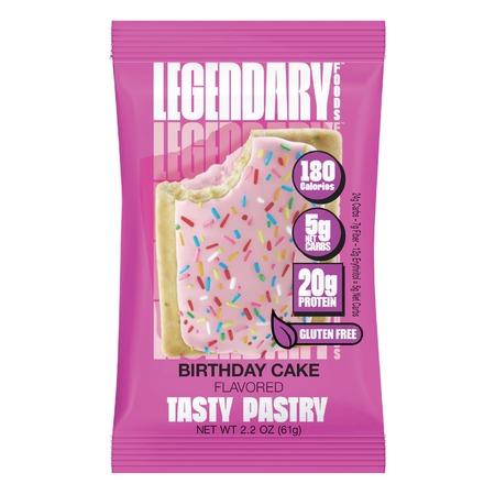 Legendary Foods Tasty Pastry Toaster Pastries Birthday Cake - 10 Pastries *Best by date 1/24