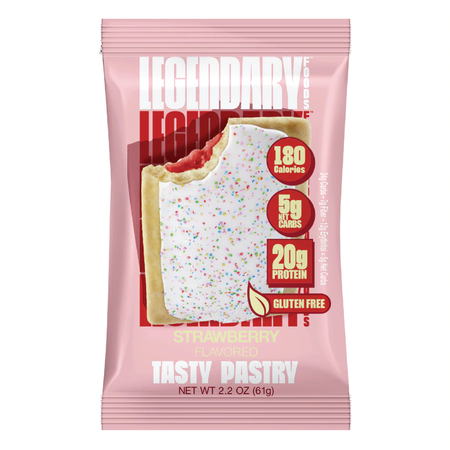 Legendary Foods Tasty Pastry Toaster Pastries Strawberry - 10 Pastries *Best by date 2/24