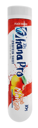 Ohana Pro 30g Protein Shots Liquid Protein  Peach Mango - 12 Tubes