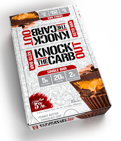 5% Nutrition Knock The Carb Out Bars Peanut Butter Chocolate Chip - 10 Bars