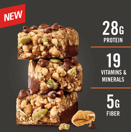 Met-Rx Big 100 Bar Peanut Butter Chocolate Chip Granola - 9 Bars